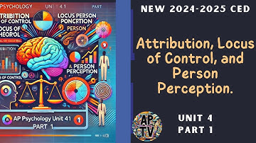 🎯Attribution Theory and Person Perception  - AP Psychology Unit 4 Part 1🎯