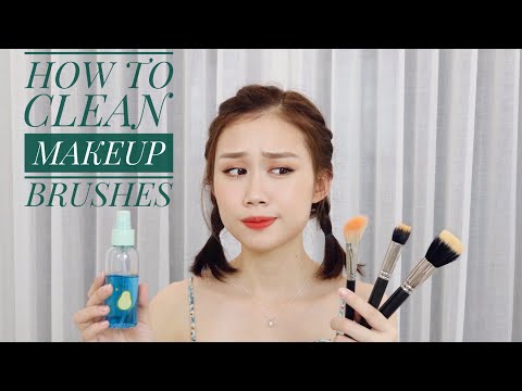 MÌNH ĐÃ GIẶT CỌ TRANG ĐIỂM NHƯ THẾ NÀO | How to clean makeup brushes | Rey Makeup