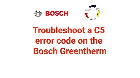 Troubleshoot a C5 error code on the Bosch Greentherm