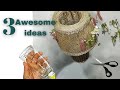 Simple, Cheap & Beautiful! 3 DIY Ideas with Cardboard and Sticks 😍♻️