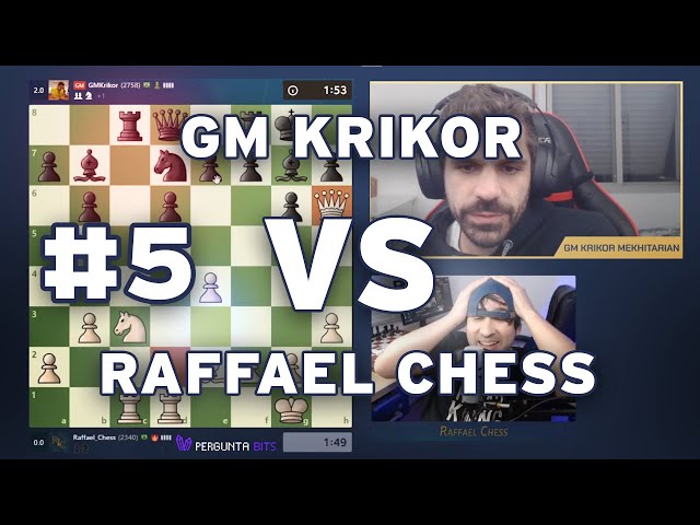 Krikor me ASSUSTOU com um g4  Raffael Chess Vs GM Krikor 