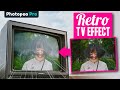 Photopea tutorial  retro tv effect using custom images simple compositing trick