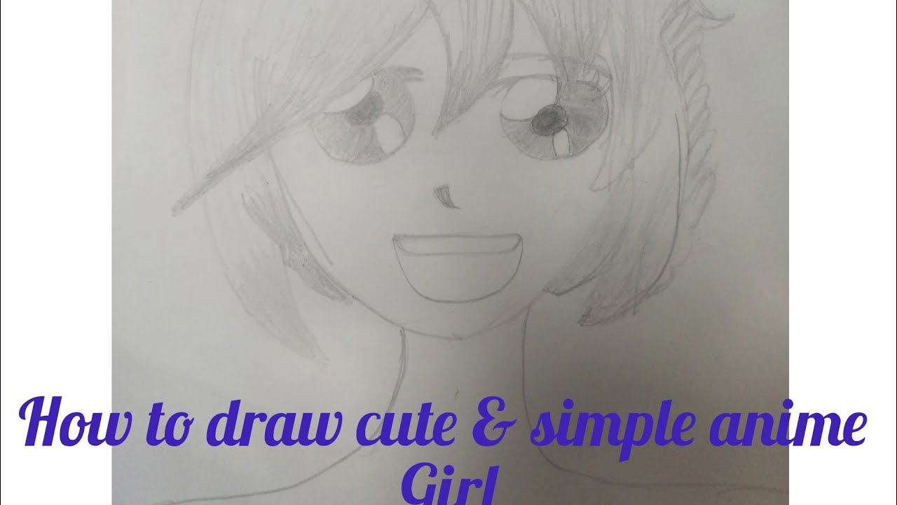 How to draw cute & simple anime girl step by step for beginners#