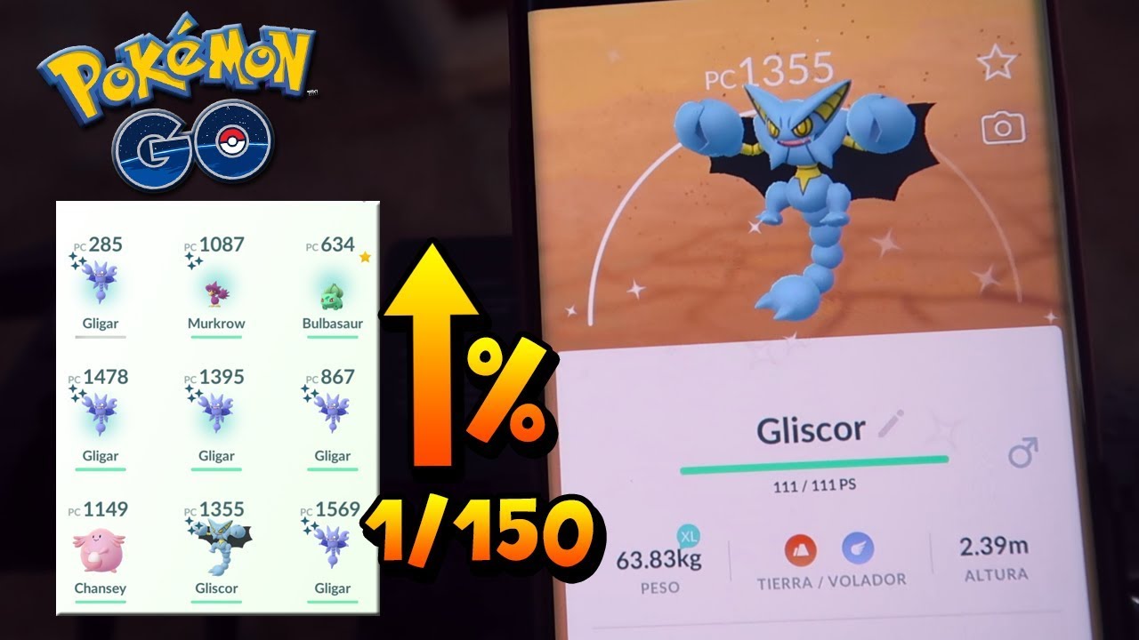 PROBABILIDAD SHINY GLIGAR AUMENTADA!! EVOLUCIÓN GLISCOR SHINY + ECLOSIONES 2KM EN POKÉMON GO
