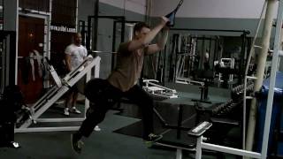 Back & Abs - Foot Braced Lat Pulldown Superset Body Tucks Off Dip Bars