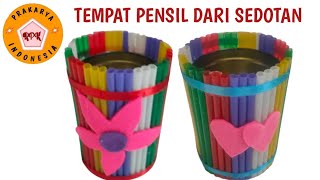 Cara Membuat Tempat Pensil Sedotan dan Kaleng Bekas untuk SD kelas 4 semester Ganjil-genap