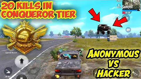 PAKISTANI CONQUEROR PLAYER VS HACKER || 20 KILLS IN CONQUEROR TIER || ANONYMOUS PUBG MOBILE
