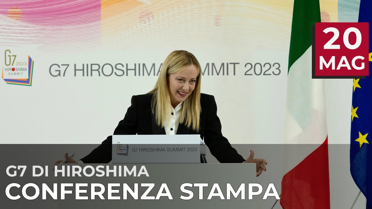 Vertice G7, la conferenza stampa del Presidente Meloni