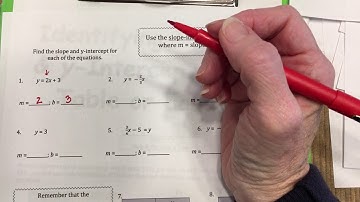 Identifying Slope & Y-Intercept from Table & Equation