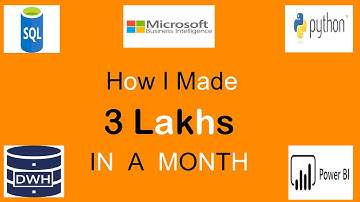 DWH BI Learning || Power BI Learning || Data Analyst | Python Learning | How I made 3 lakhs