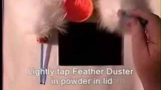feather duster  aplicador de marabou pincel brocha polvos lynn peavey