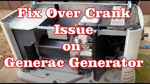Fix Over Crank issue with Generac Generator
