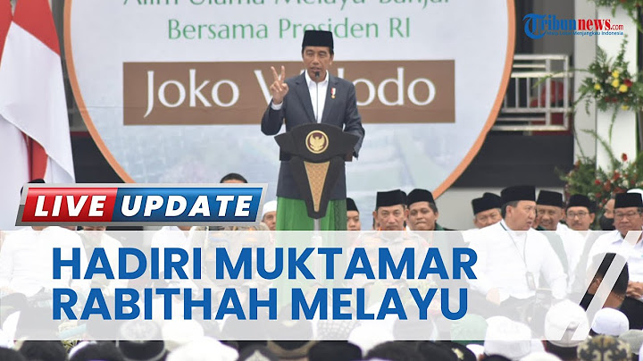 Momen Presiden Jokowi Disambut saat Hadiri Muktamar Rabithah Melayu Banjar di Tabalong Kalsel