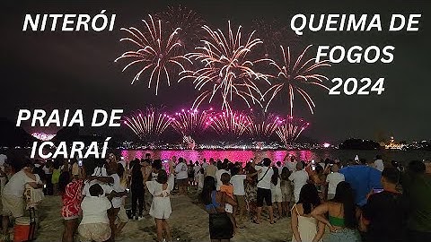 Reveillon 2024 | Queima de fogos | Praia de Icaraí |  Niterói