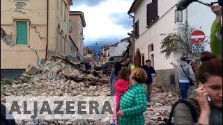 Deaths and destruction as powerful earthquake strikes central Italy