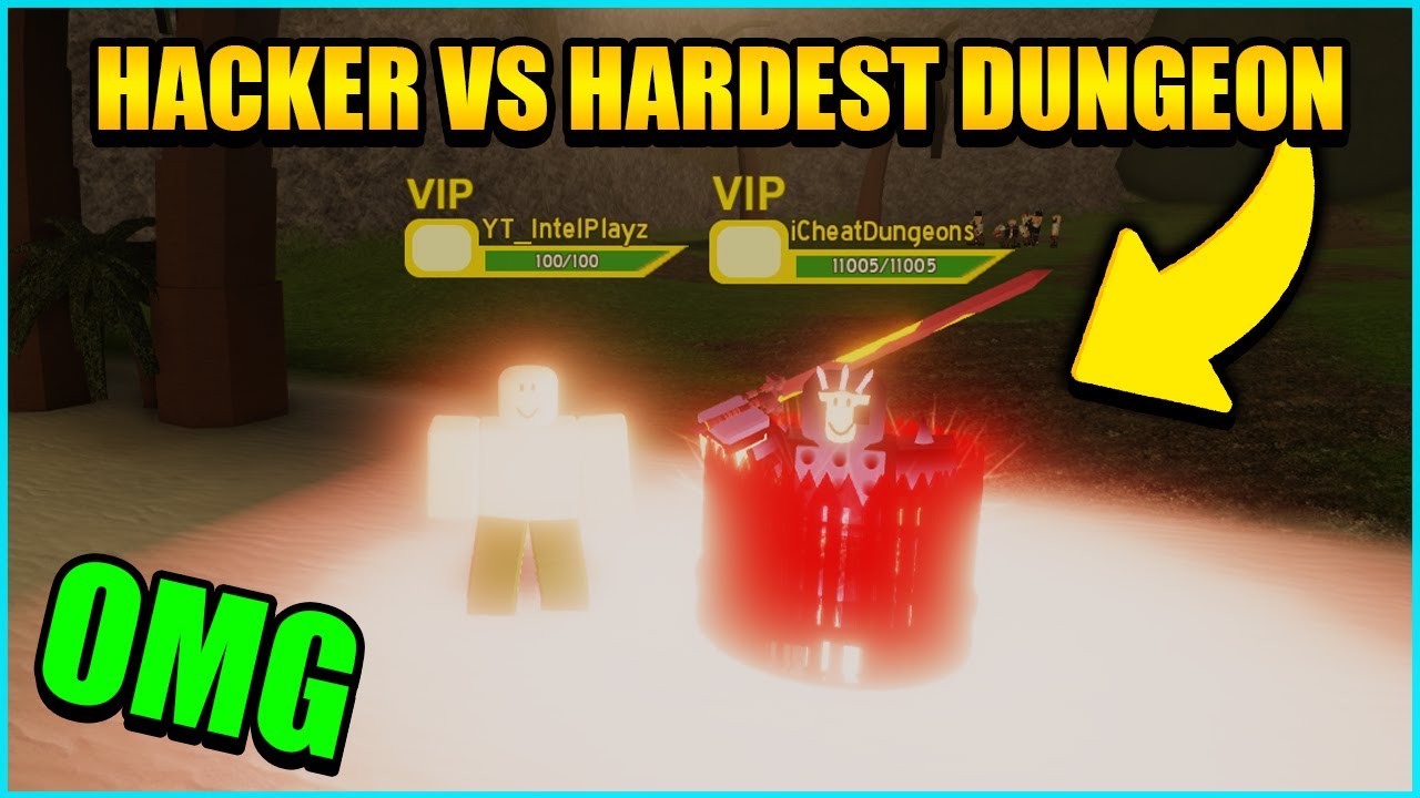 Hacker Carries Me Hardest Dungeon Dungeon Quest Youtube - hacker dungeon quest roblox