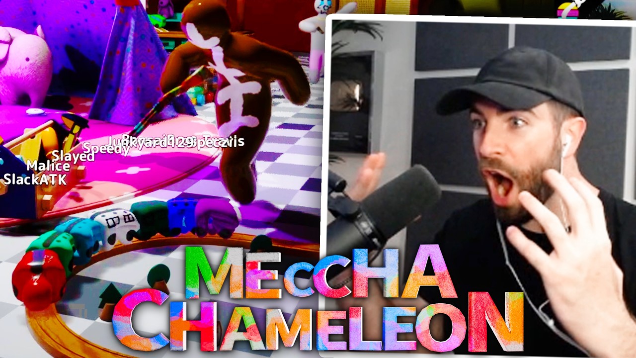 Funny Big Group Hiding Spot! - Hide and Seek Painting Game - Meccha Chameleon