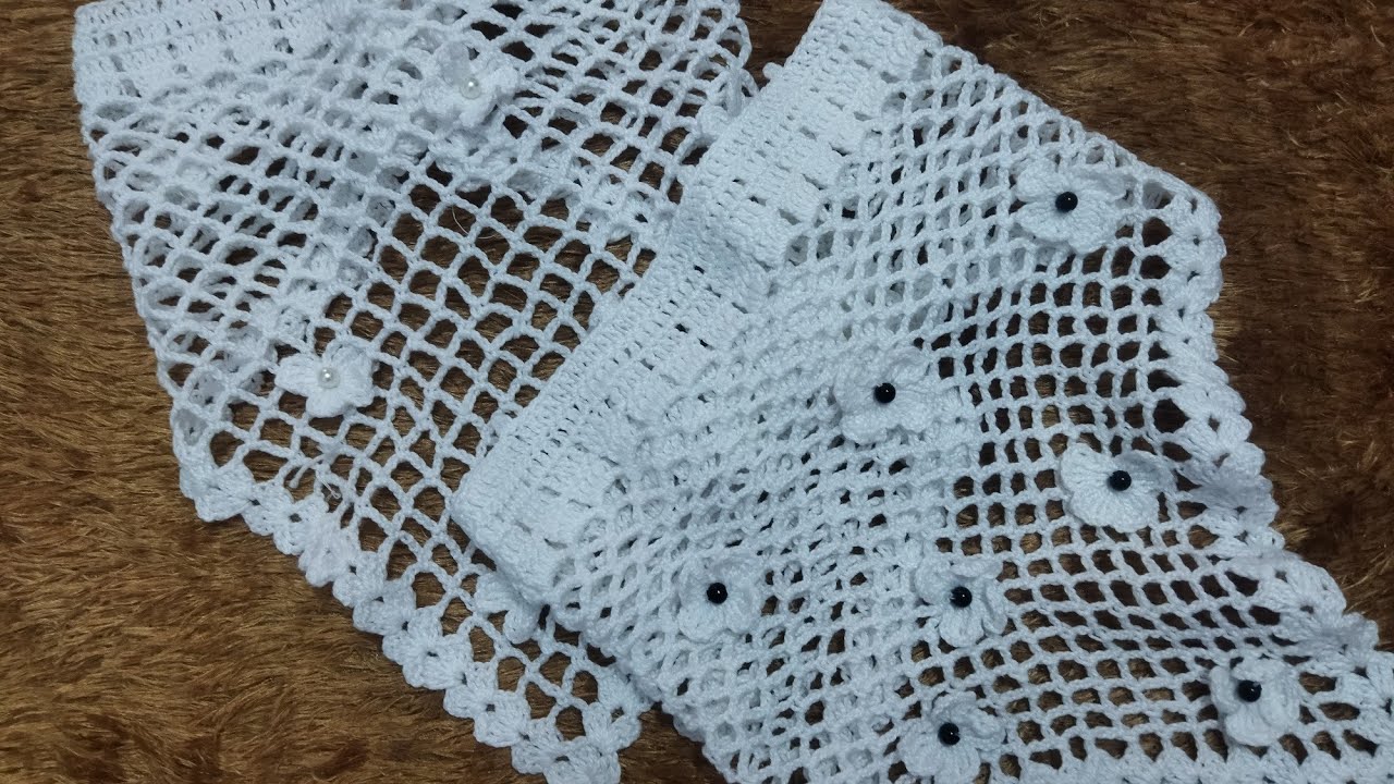 كروشيه بندانا للشعر مثلثة ربطة الشعر بالكروشي