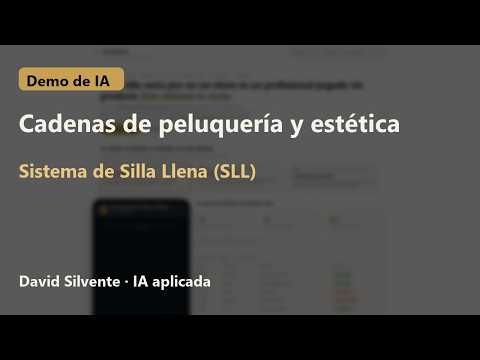 IA para salones: Sistema de Silla Llena (SLL) | Demo