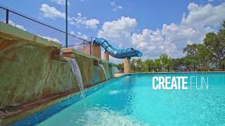 Contemporary Triangle Pool and Spa