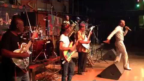 SEUN KUTI AND EGYPT 80 BAND LIVE ON STAGE IN THE NEW AFRIKA SHRINE