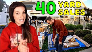 We Hit Up 40 Yard Sales in ONE DAY! (huge scores)