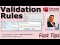 Using Validation Rules in Microsoft Access to Set Limits for Data Entry