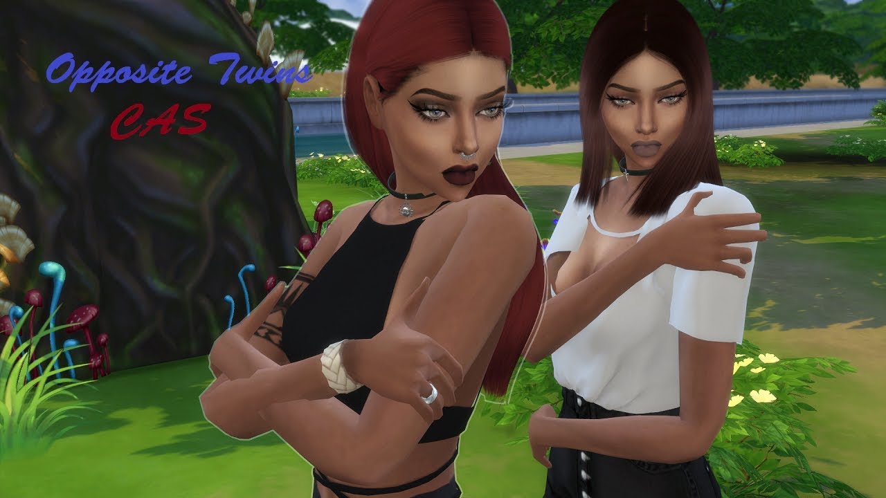 Opposite Twins Challenge | CAS | Sims 4 | - YouTube
