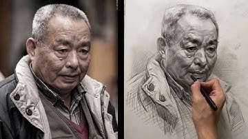 How to Draw An Old Man Step by Step | Portrait Drawing Tutorial