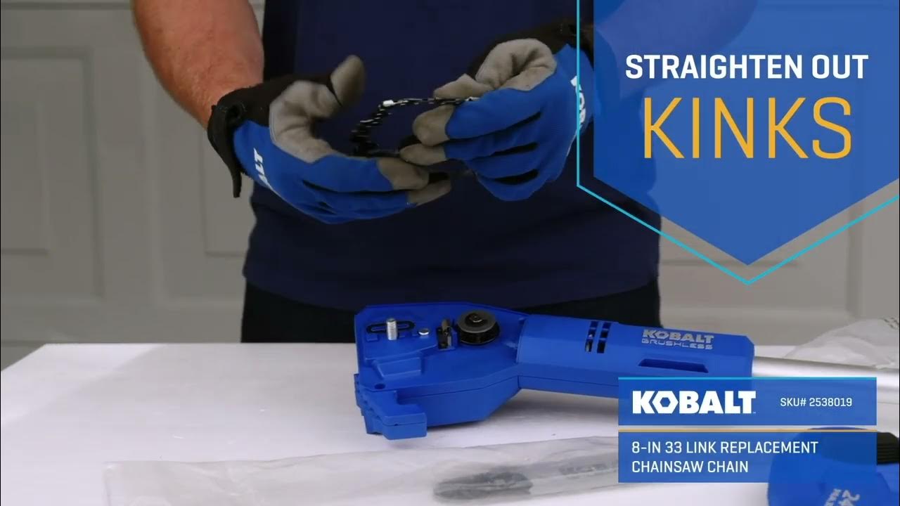 Kobalt 24V 8in Pole Saw How to replace bar and chain YouTube
