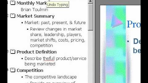 Microsoft Office PowerPoint 2000 Undo texts changes