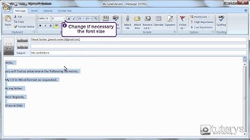 How to format an email with Outlook 2007?