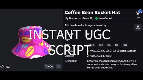 Roblox Tim Hortons Town instant UGC script [Roblox Exploiting]