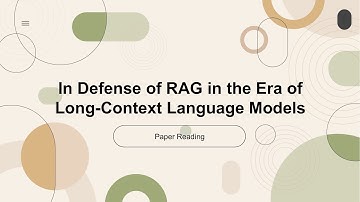[2024 Best AI Paper] In Defense of RAG in the Era of Long-Context Language Models
