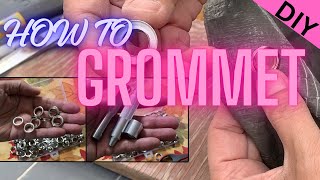 How to use Grommet Tool eyelet on Tarp. DIY