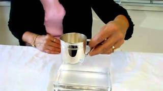 Alef Bet all Hebrew Silver Plated Baby's first Kiddush Cups