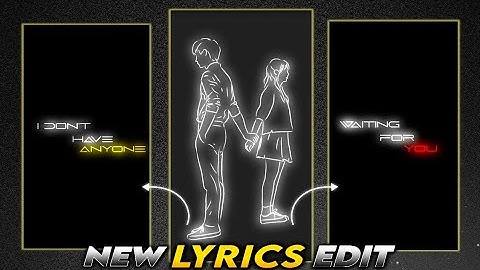 New Viral Lyrics Status Video Editing || Glowing Text Animation Editing || New Alight Motion Editing