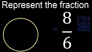 Represent 8/6 graphically . Graphic representation of fractions, graph