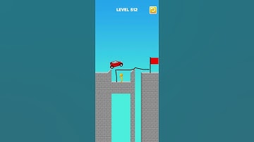 Draw Bridge puzzle level 512 #bridge #games #gaming #shortvideo #game #gameplay #draw#drawing #short