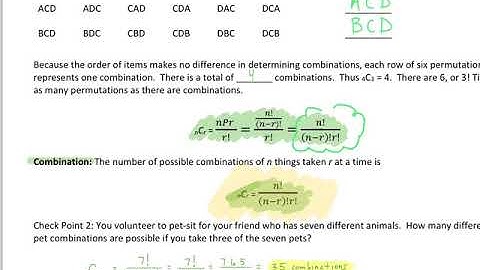 Video 3 - 11.3 Combinations