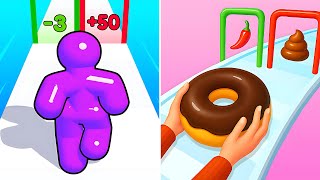 Tall Man Run Vs Bakery Stack ⚫️🔵⚫️Walkthrough Looking Good Max Andriod IOS Gameplay  screenshot 5