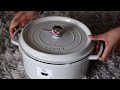 Staub cocotte unboxing white truffle 28cm7qt  nontoxic  healthy cookware