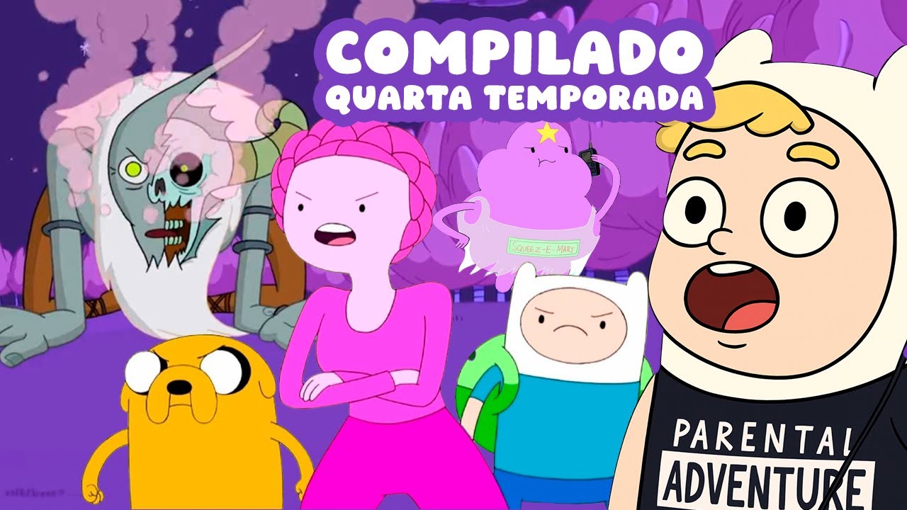 MARATONA HORA DE AVENTURA QUARTA TEMPORADA | Melhores Momentos de Finn e Jake