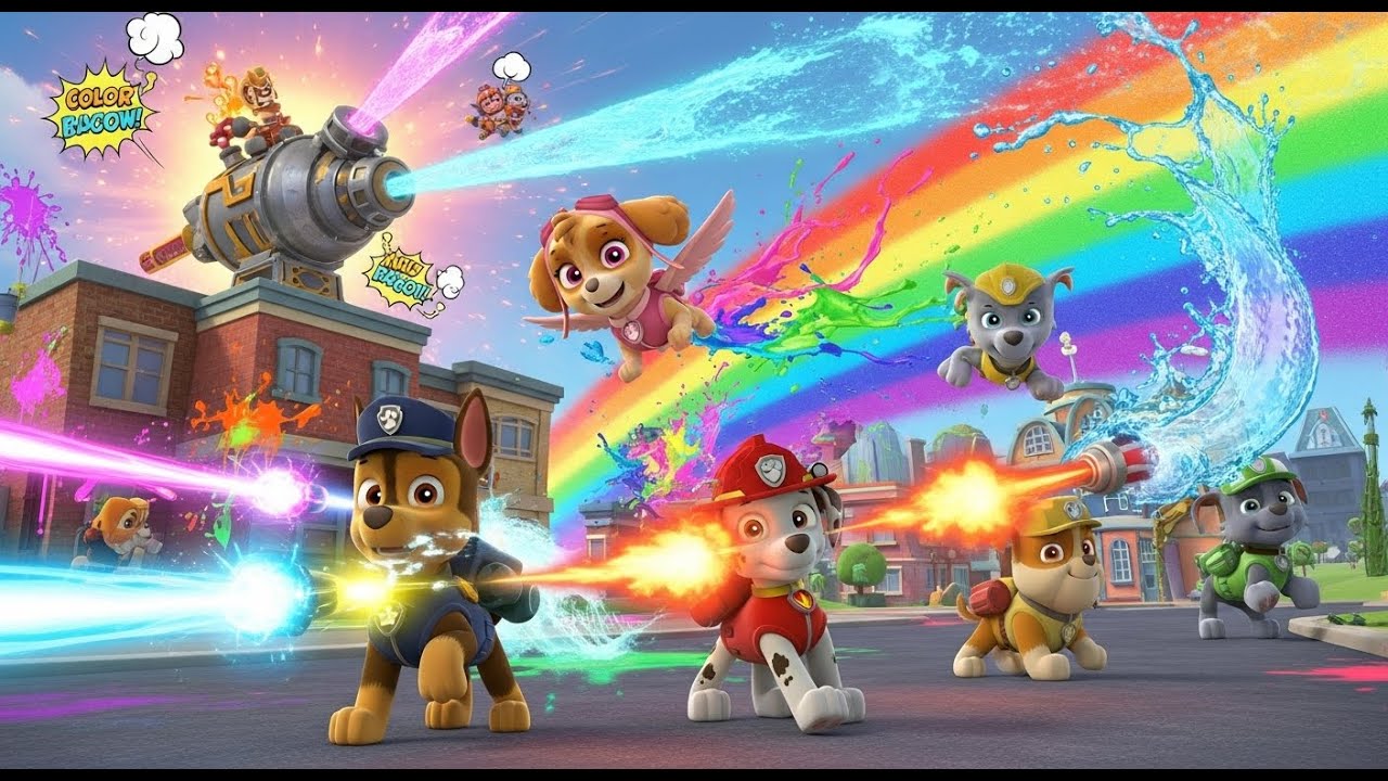 Paw Patrol Mighty Pups Funny Compilation 🌈  The Harmony of Colors Adventure  Kids Cartoon