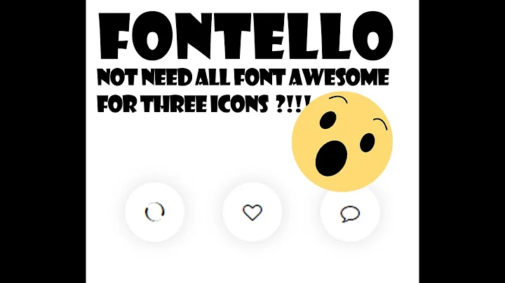 How to use Fontello you don't need all font awesome for three icons