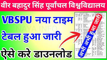vbspu नया टाइम टेबल|Vbspu News Today|Vbspu Time Table 2022|Vbspu Exam News Today|Vbspu Ma Time Table