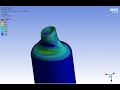 Example of Bottle Crushing in Ansys Mechanical Using the Semi-Implicit Method