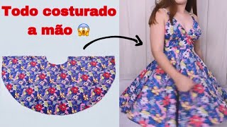 VESTIDO todo costurado a mão