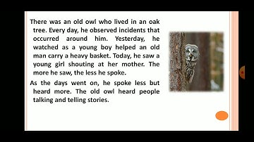 A Wise Old Owl 🦉Learn English through short story | English learning by story | Audiobook |