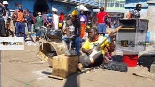 Baba Nemwana / Blind Father & Son Band, Sungura Music In The CBD @ Harare City, Zimbabwe August 2021